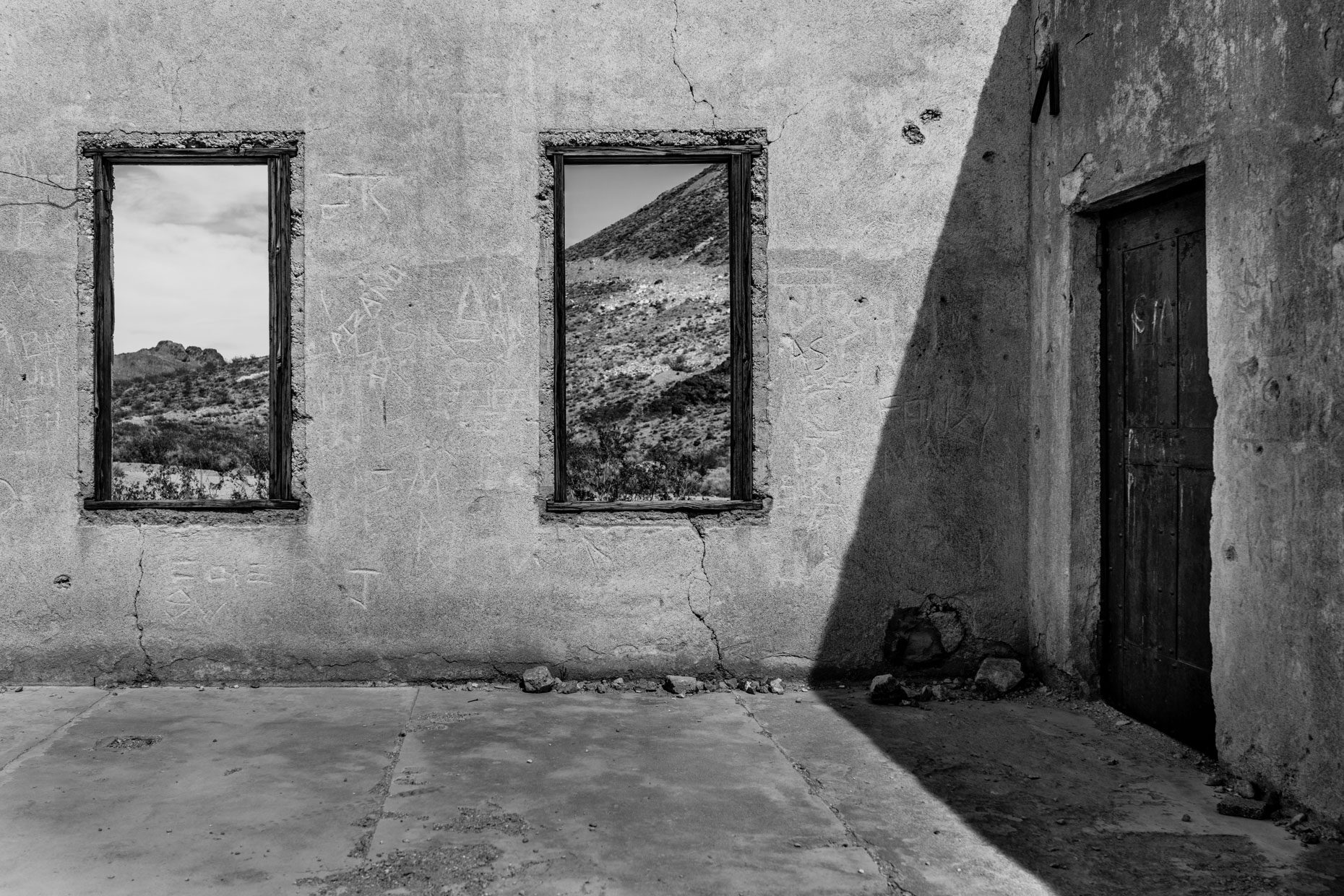 "Light & Shadow" - Old Rhyolite Prison (Beatty, Nevada)