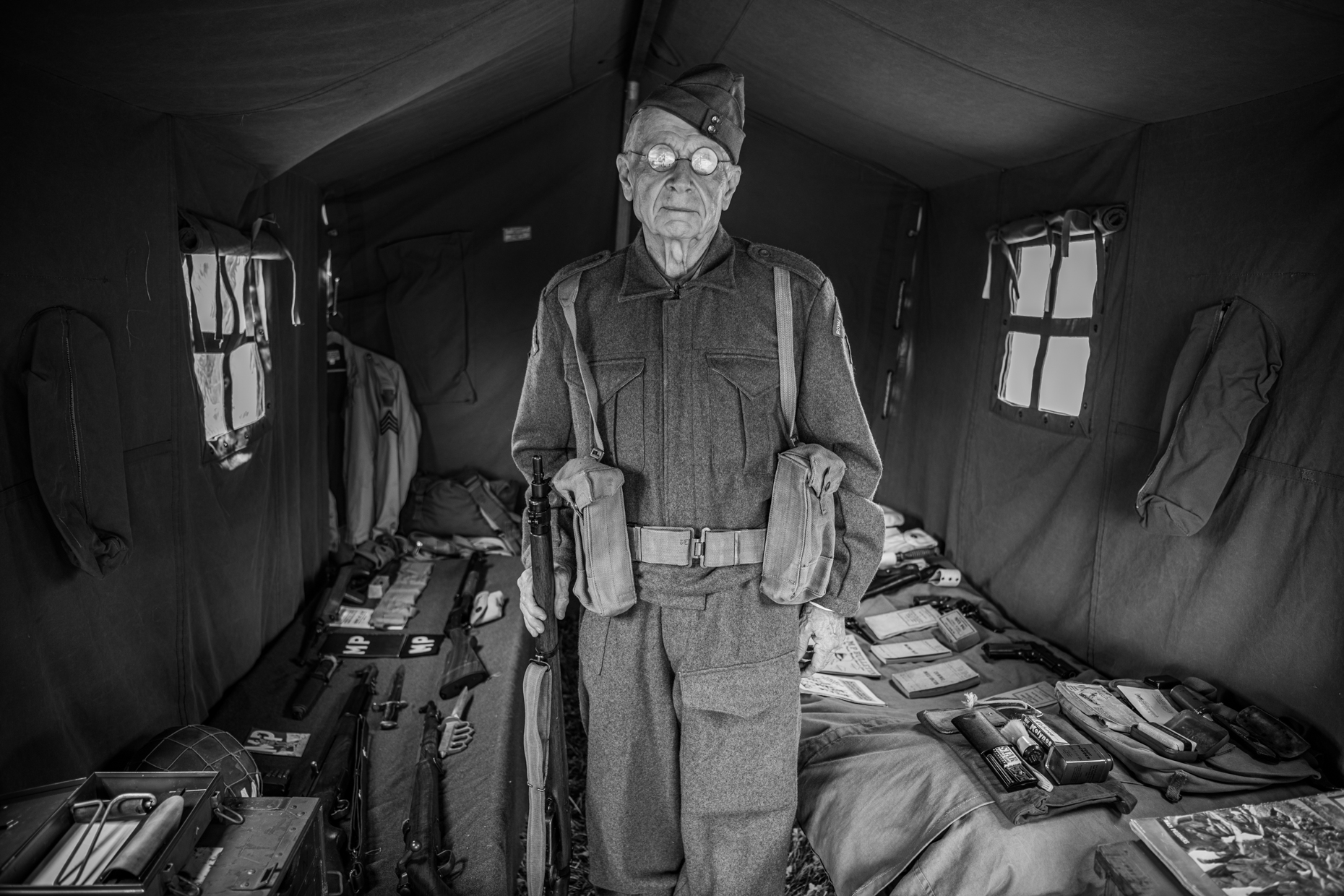 Elderly WWII Re-enactor (Slippery Rock, PA)
